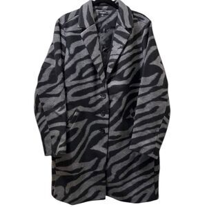 Torrid Gray Black Tiger Wave Jacquard Blazer Style Coat Size 2 2XL NWT